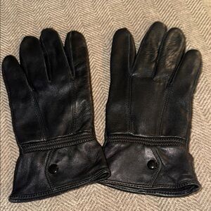 ABG Accessories Black Leather Gloves SZ Small/ Medium